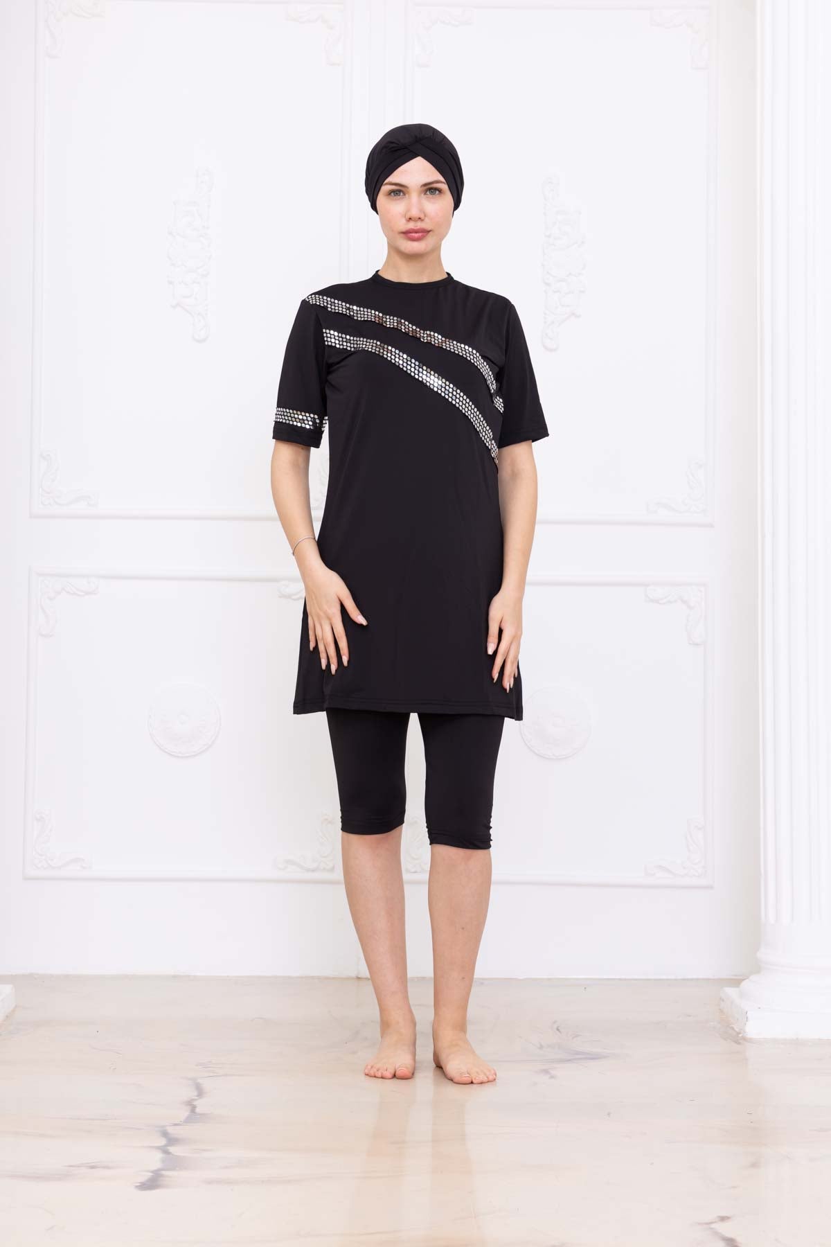 Zanvera Vücuda Yapışmayan Tesettür Mayo